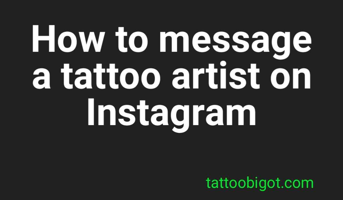 How to message a tattoo artist on instagram