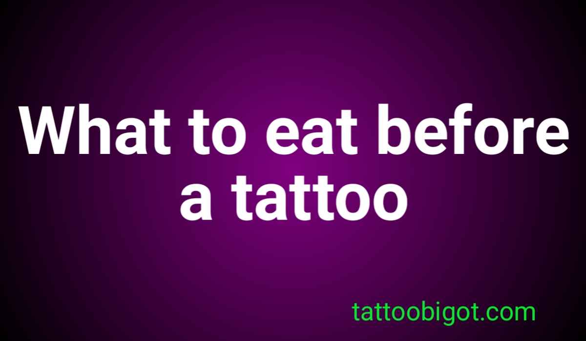 What to eat before a tattoo